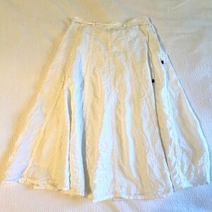 White Linen Maxi Skirt